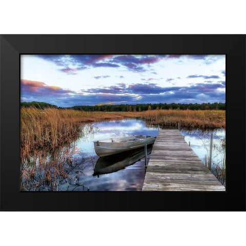 Serenity Black Modern Wood Framed Art Print by Howarth, Gail