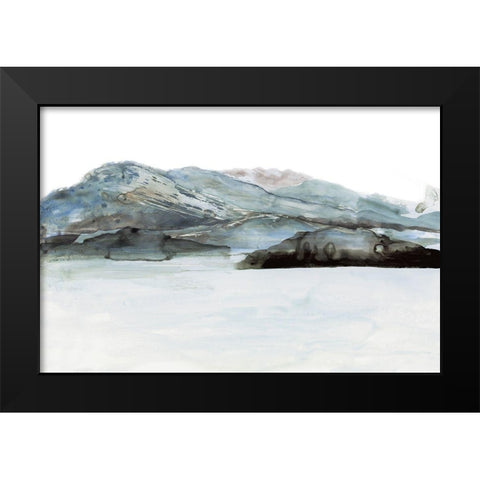 Island View Black Modern Wood Framed Art Print by Meyers, Rebecca