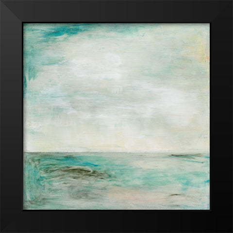 Once in a Blue Moon Morning Black Modern Wood Framed Art Print by Ross, Heather
