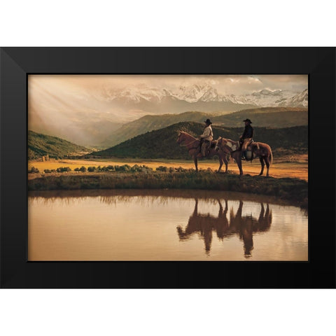 Rays on the Peak Black Modern Wood Framed Art Print by Smith, Ken