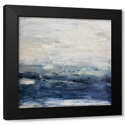Oceania Black Modern Wood Framed Art Print by Snow , Aerial