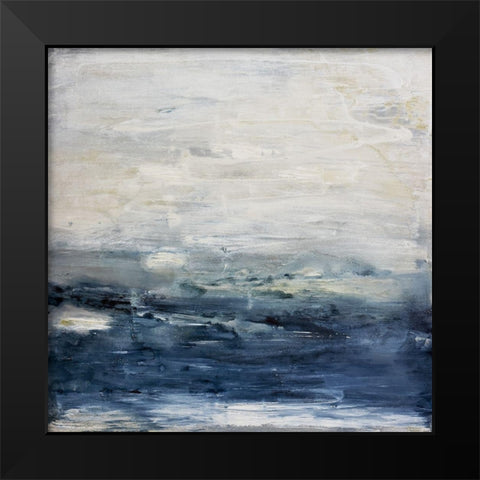 Oceania Black Modern Wood Framed Art Print by Snow , Aerial