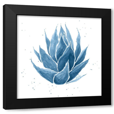 Midnight Succulent III Black Modern Wood Framed Art Print by St.Amant, Yvette