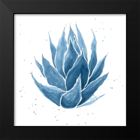 Midnight Succulent III Black Modern Wood Framed Art Print by St.Amant, Yvette