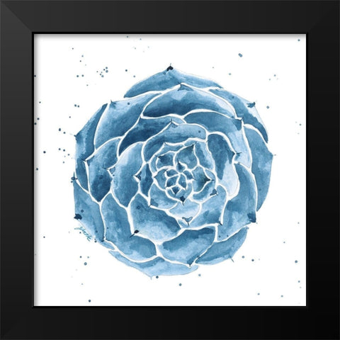Midnight Succulent IV Black Modern Wood Framed Art Print by St.Amant, Yvette