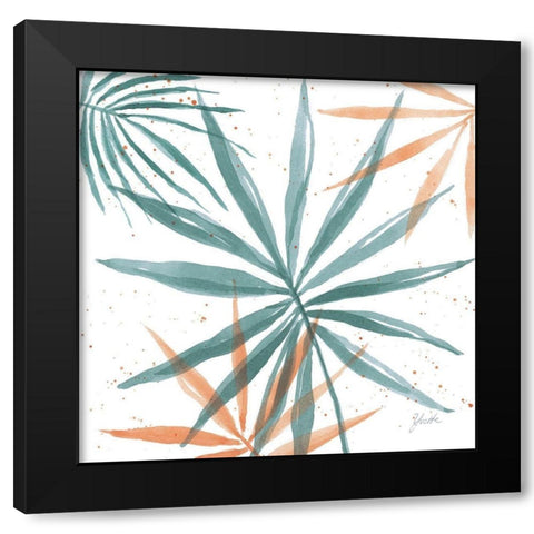 Palm Party I Black Modern Wood Framed Art Print by St.Amant, Yvette