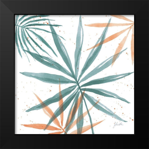 Palm Party I Black Modern Wood Framed Art Print by St.Amant, Yvette