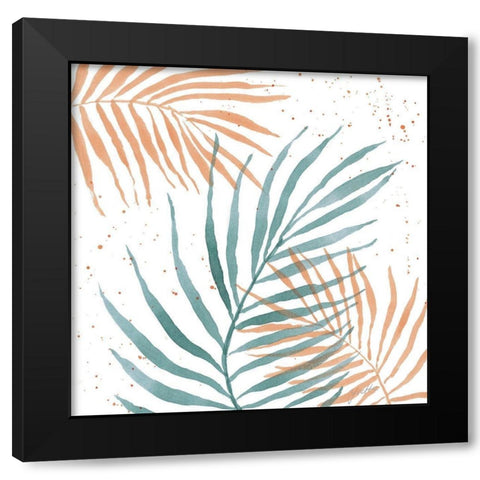 Palm Party IV Black Modern Wood Framed Art Print with Double Matting by St.Amant, Yvette