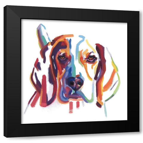 Beagle Black Modern Wood Framed Art Print by Talbot, Andrew