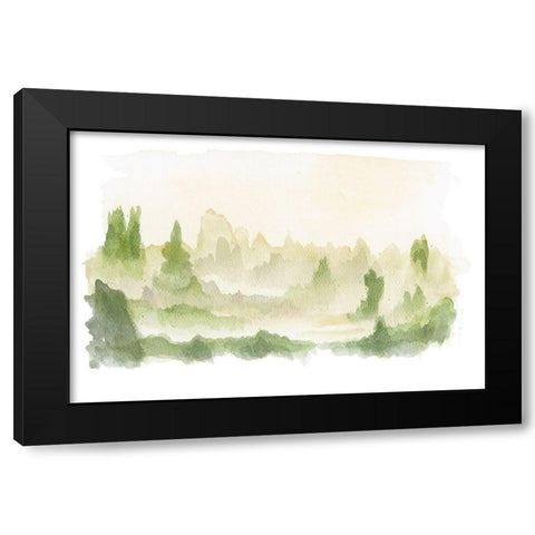Green Beginnings Black Modern Wood Framed Art Print with Double Matting by Talbot, Andrew