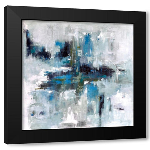 Deep Blue City Views Black Modern Wood Framed Art Print with Double Matting by Bell, Emma