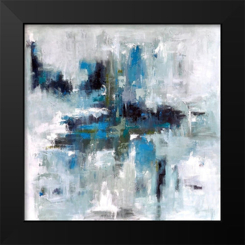 Deep Blue City Views Black Modern Wood Framed Art Print by Bell, Emma
