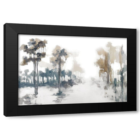 Back Roads And Flooded Fields Black Modern Wood Framed Art Print with Double Matting by Ellens, Jacqueline