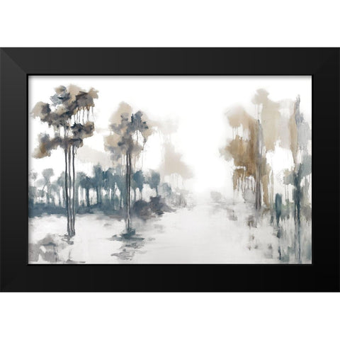 Back Roads And Flooded Fields Black Modern Wood Framed Art Print by Ellens, Jacqueline