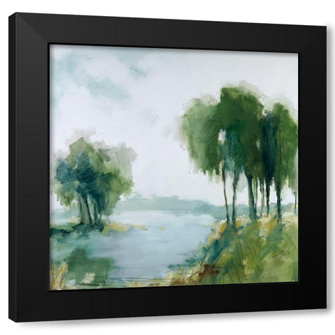 Summer Colors Black Modern Wood Framed Art Print with Double Matting by Ellens, Jacqueline