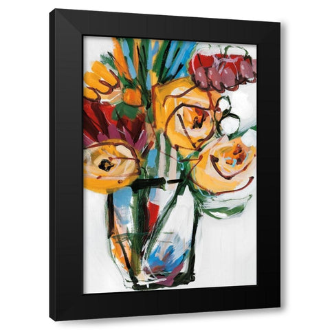 November Blooms  II Black Modern Wood Framed Art Print with Double Matting by Fitzsimmons, A.