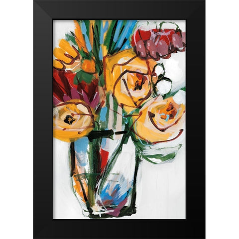 November Blooms  II Black Modern Wood Framed Art Print by Fitzsimmons, A.