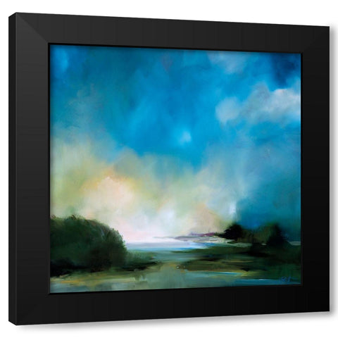 Misty Inlet Black Modern Wood Framed Art Print with Double Matting by Parent, Joanne