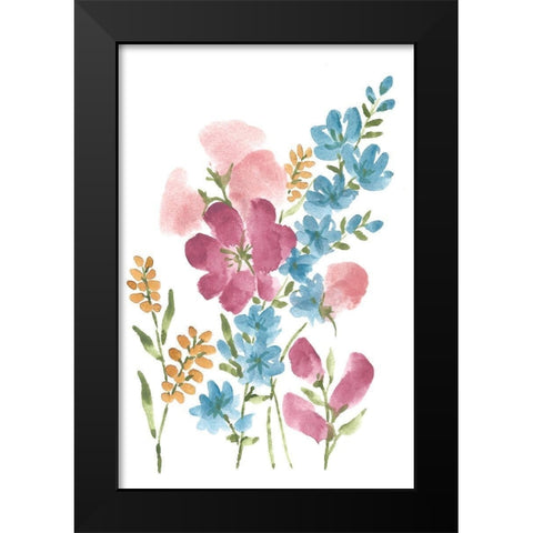 Boho Flower Bouquet II Black Modern Wood Framed Art Print by St. Amant, Yvette