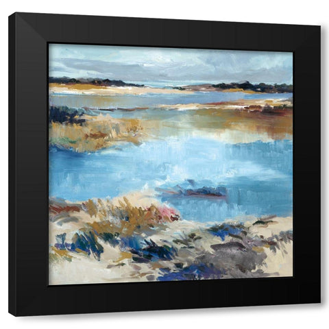 Water Way Black Modern Wood Framed Art Print with Double Matting by Camps, Pere