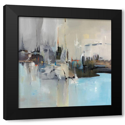 Mystic Harbour Black Modern Wood Framed Art Print by Jackson, Victoria