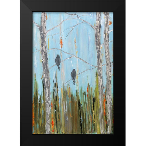 Les Canaris I Black Modern Wood Framed Art Print by Kadmiri, Aziz