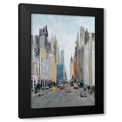 New York Vibe Black Modern Wood Framed Art Print with Double Matting by Kadmiri, Aziz