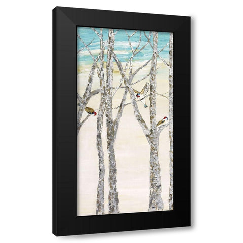 Zanoba Birds II Black Modern Wood Framed Art Print with Double Matting by Kadmiri, Aziz