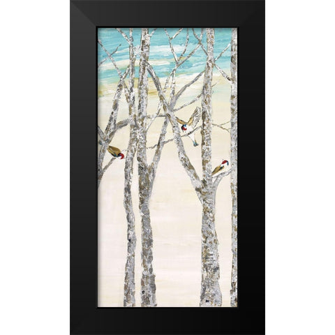 Zanoba Birds II Black Modern Wood Framed Art Print by Kadmiri, Aziz