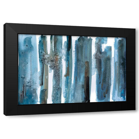 Have You Ever Had It Blue Black Modern Wood Framed Art Print with Double Matting by Pasion, Wani