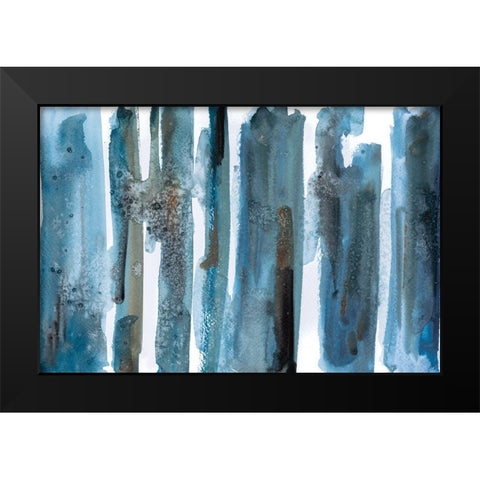 Have You Ever Had It Blue Black Modern Wood Framed Art Print by Pasion, Wani
