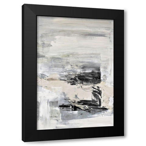 Winters Shadow Black Modern Wood Framed Art Print by Snow, Aerial