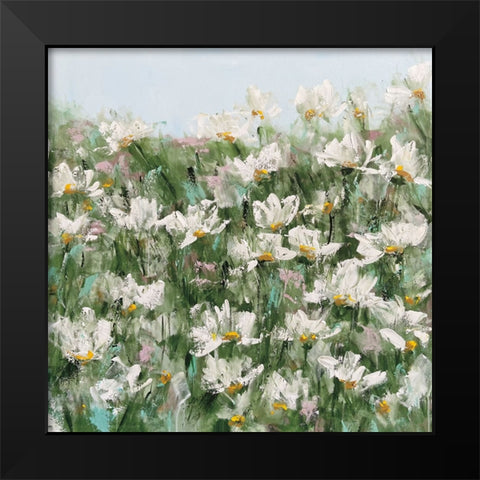 Daisy Field Black Modern Wood Framed Art Print by Bell, Emma