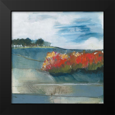 Tree Line Black Modern Wood Framed Art Print by Bernsen, Leslie