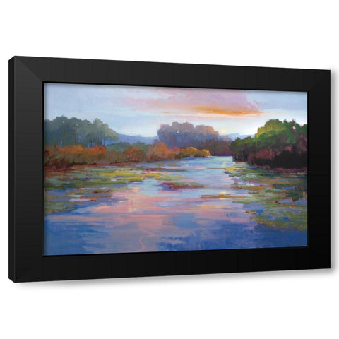 Peace and Serenity Black Modern Wood Framed Art Print by McMurry, Vicki