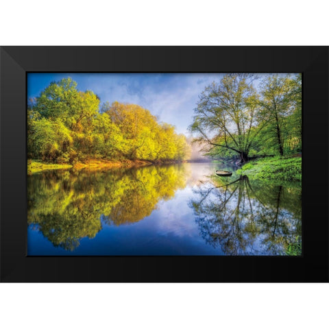 River Beauty Black Modern Wood Framed Art Print by Celebrate Life Gallery