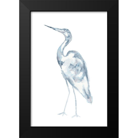 Beach Crane Black Modern Wood Framed Art Print by St. Amant, Yvette