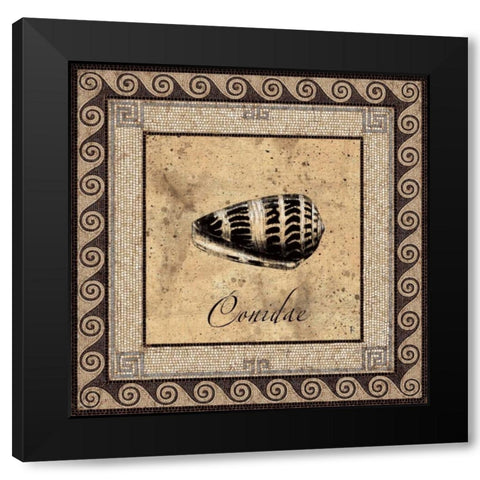 Shell Works I Black Modern Wood Framed Art Print by Panossian, Paul