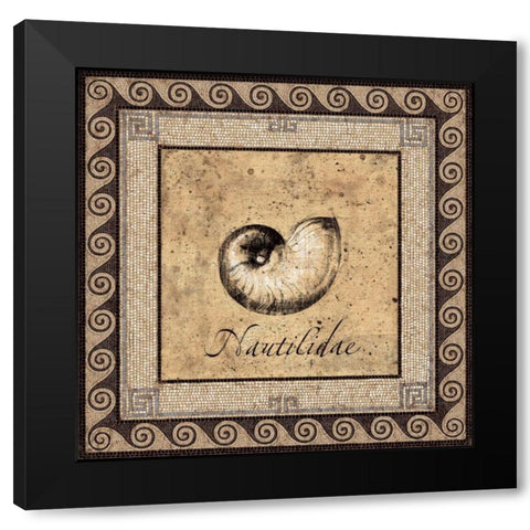 Shell Works III Black Modern Wood Framed Art Print by Panossian, Paul
