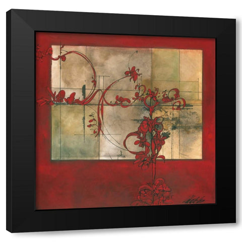 On the Terrace Black Modern Wood Framed Art Print by Pryor, Patrick