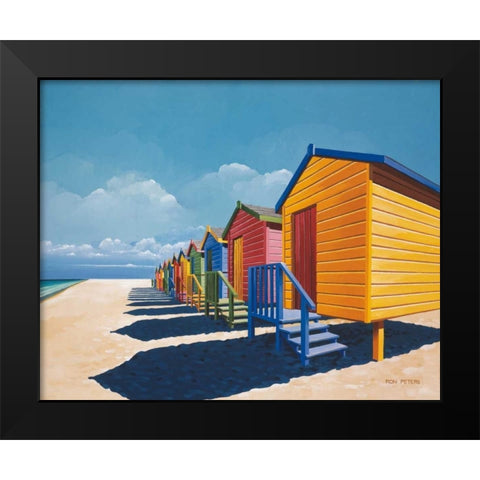 Before the Crowd Black Modern Wood Framed Art Print by Peters, Ron
