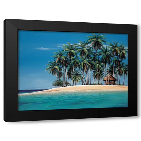 Tiki Time Black Modern Wood Framed Art Print by Peters, Ron