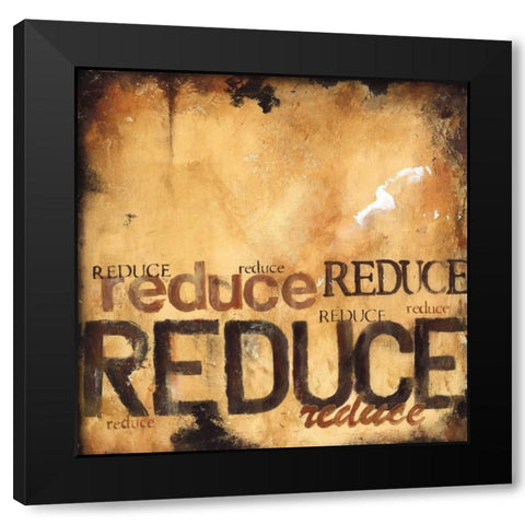 Reduce Black Modern Wood Framed Art Print with Double Matting by Pasion, Wani
