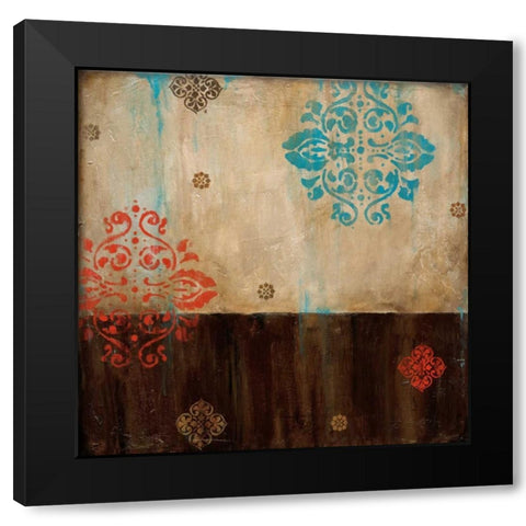 Damask Patterns I Black Modern Wood Framed Art Print by Pasion, Wani