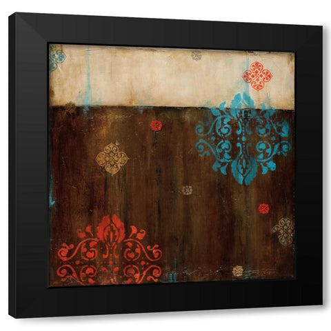 Damask Patterns II Black Modern Wood Framed Art Print with Double Matting by Pasion, Wani