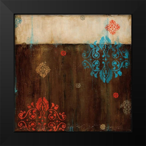 Damask Patterns II Black Modern Wood Framed Art Print by Pasion, Wani