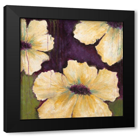 Blooms I Black Modern Wood Framed Art Print with Double Matting by Pasion, Wani
