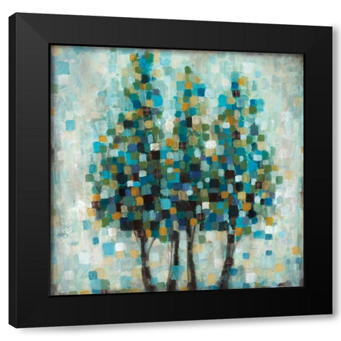 Into the Blue Black Modern Wood Framed Art Print by Pasion, Wani
