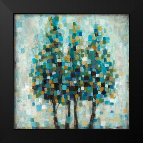 Into the Blue Black Modern Wood Framed Art Print by Pasion, Wani