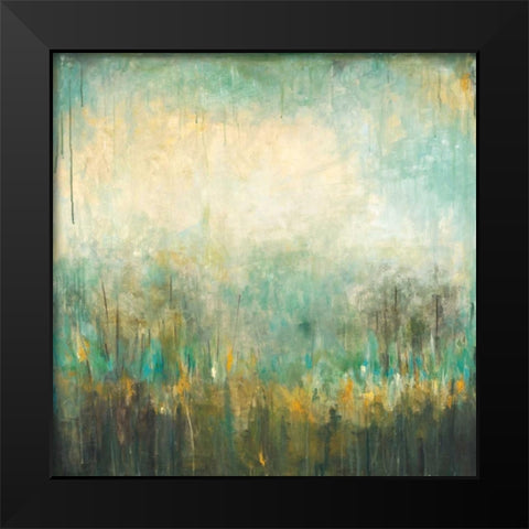 Jardin Vert Black Modern Wood Framed Art Print by Pasion, Wani